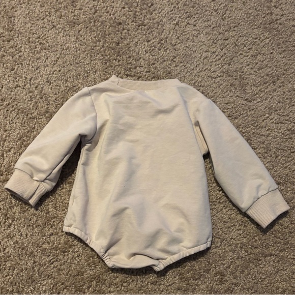 Babygirl Bubble Romper Pumpkin Embroidery Long Jumpsuit Size 0-3 months - Picture 3 of 4